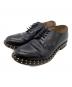 VALENTINO（ヴァレンティノ）の古着「スタッズレザーシューズ」｜ブラック