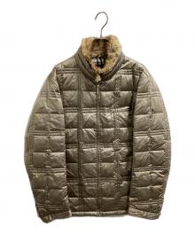 BURBERRY BLACK LABEL（バーバリーブラックレーベル）の古着「ファー付ダウンジャケット　/　BMP11-725-43」｜ゴールド