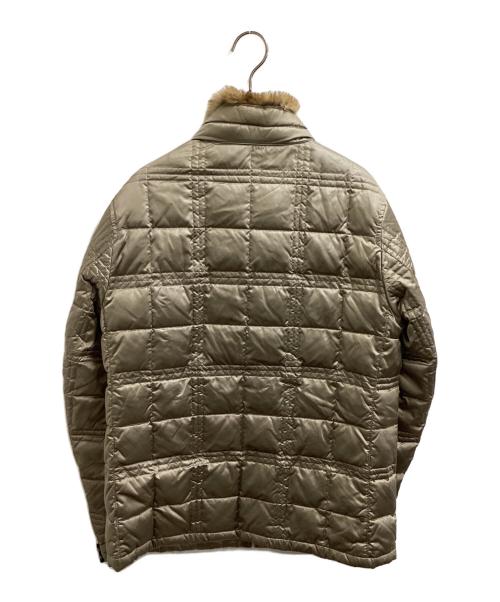 BURBERRY BLACK LABEL（バーバリーブラックレーベル）BURBERRY BLACK LABEL (バーバリーブラックレーベル) ファー付ダウンジャケット　/　BMP11-725-43 ゴールド サイズ:Mの古着・服飾アイテム