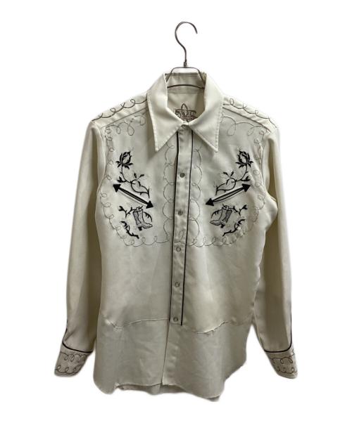 H BAR C（エイチバーシー）H BAR C (エイチバーシー) ウエスタンシャツ / 50’ｓ アイボリー サイズ:記載無しの古着・服飾アイテム