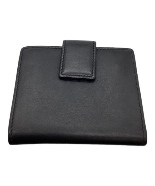GUCCI（グッチ）GUCCI (グッチ) ミニフレンチフラップウォレット / 369683 ブラックの古着・服飾アイテム
