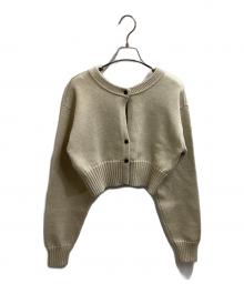 CLANE（クラネ）の古着「W FACE SHORT KNIT CARDIGAN　/　10106-2093」｜ベージュ