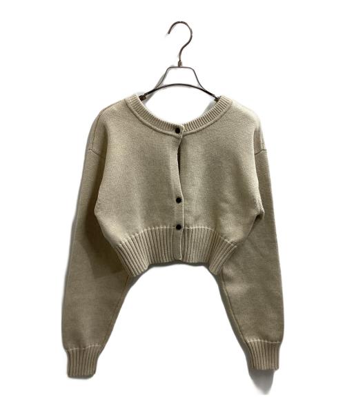 CLANE（クラネ）CLANE (クラネ) W FACE SHORT KNIT CARDIGAN　/　10106-2093 ベージュ サイズ:1の古着・服飾アイテム