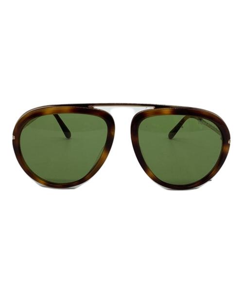 TOM FORD（トムフォード）TOM FORD (トムフォード) サングラス グリーン×ブラウン サイズ:57□16　140の古着・服飾アイテム