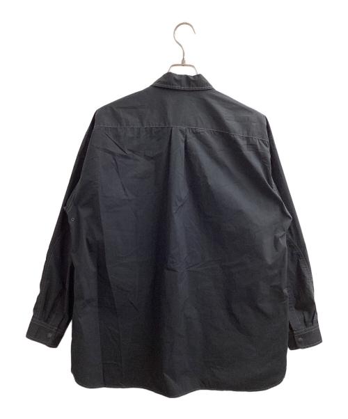 and wander（アンドワンダー）and wander (アンドワンダー) MULTI POKET LS SHIRT ブラック サイズ:Lの古着・服飾アイテム