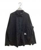 and wanderアンドワンダー）の古着「fleece base LS shirt」｜ブラック