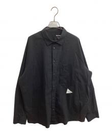 and wander（アンドワンダー）の古着「fleece base LS shirt」｜ブラック