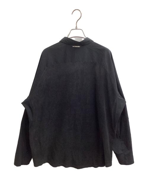 and wander（アンドワンダー）and wander (アンドワンダー) fleece base LS shirt ブラック サイズ:XLの古着・服飾アイテム