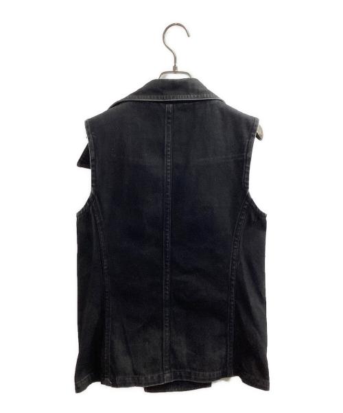 LIMI feu（リミフゥ）LIMI feu (リミフゥ) デニムロングジレ　LX-Y05-019 ブラック サイズ:Sの古着・服飾アイテム