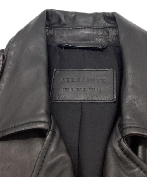 ALL SAINTS（オールセインツ）ALL SAINTS (オールセインツ) ラムレザージャケット ブラック サイズ:UK6の古着・服飾アイテム