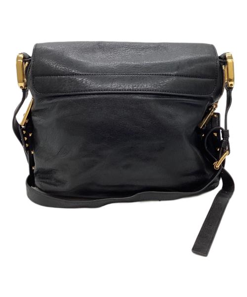 MARC JACOBS（マークジェイコブス）MARC JACOBS (マークジェイコブス) スタッズレザーショルダーバッグ ブラックの古着・服飾アイテム