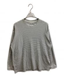STEVEN ALAN（スティーブンアラン）の古着「STRIPED TOP / ボーダーカットソー / 8112-199-0435」｜グレー