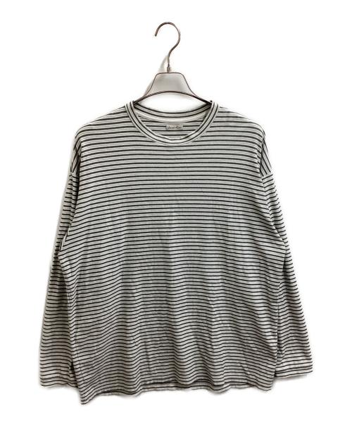 STEVEN ALAN（スティーブンアラン）STEVEN ALAN (スティーブンアラン) STRIPED TOP / ボーダーカットソー / 8112-199-0435 グレー サイズ:Lの古着・服飾アイテム