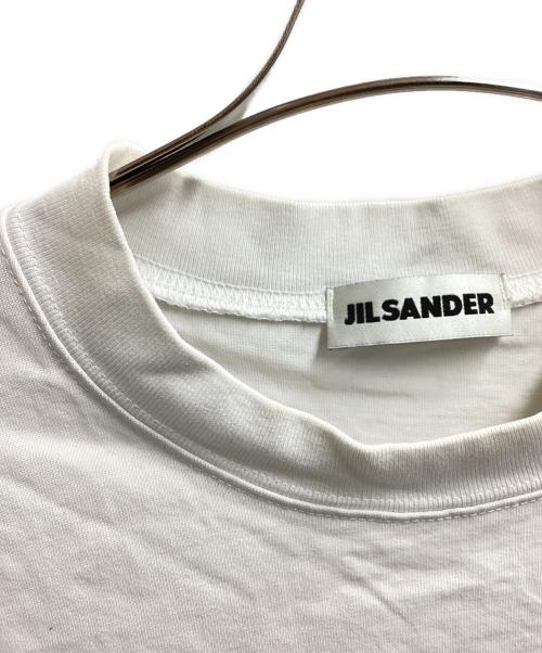 JIL SANDER（ジルサンダー）JIL SANDER　 (ジルサンダー) T-SHIRT CN SS / プリントロゴ入りコットンジャージーTシャツ / JPUS707533 MS248608 ホワイト サイズ:Mの古着・服飾アイテム