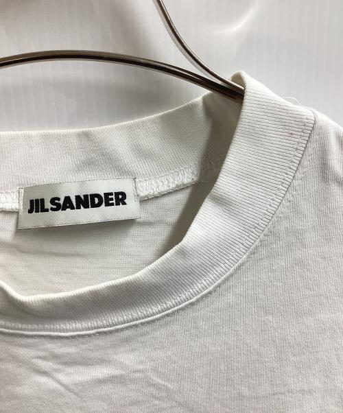 JIL SANDER（ジルサンダー）JIL SANDER (ジルサンダー) T-SHIRT CN SS / プリントロゴ入りコットンジャージーTシャツ / JPUS707533 MS248608 ホワイト サイズ:Mの古着・服飾アイテム