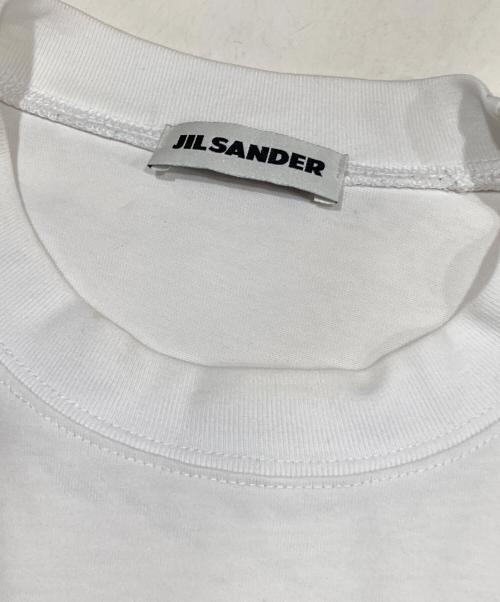 JIL SANDER（ジルサンダー）JIL SANDER (ジルサンダー) T-SHIRT CN SS / プリントロゴ入りコットンジャージーTシャツ / JPUS707533 MS248608 ホワイト サイズ:Mの古着・服飾アイテム