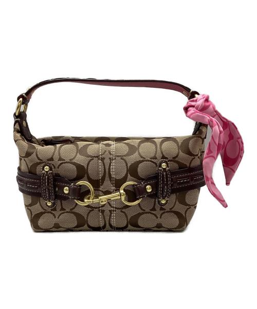 COACH（コーチ）COACH (コーチ) バニティークリップワンショルダーバッグ ブラウンの古着・服飾アイテム