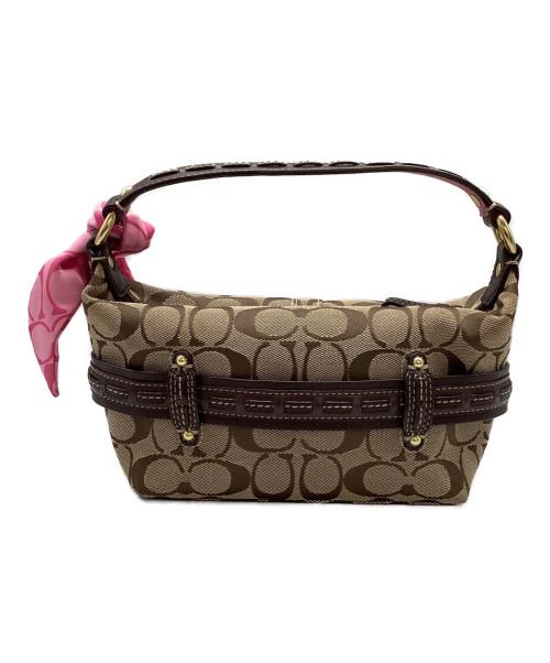 COACH（コーチ）COACH (コーチ) バニティークリップワンショルダーバッグ ブラウンの古着・服飾アイテム