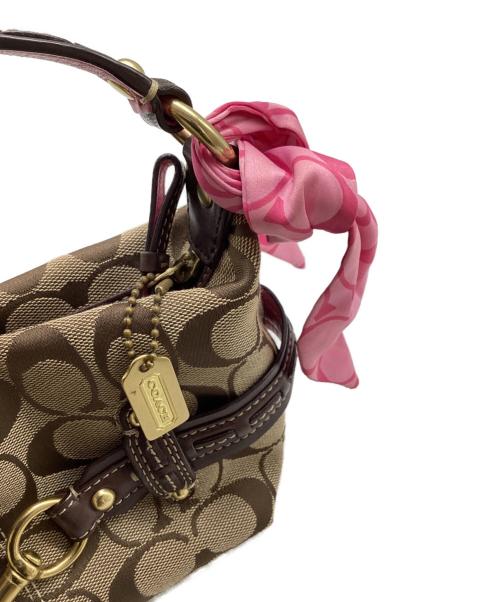 COACH（コーチ）COACH (コーチ) バニティークリップワンショルダーバッグ ブラウンの古着・服飾アイテム