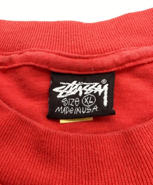 stussy（ステューシー）stussy (ステューシー) ドラゴンTee　/　 80s USA製 レッド サイズ:XLの古着・服飾アイテム