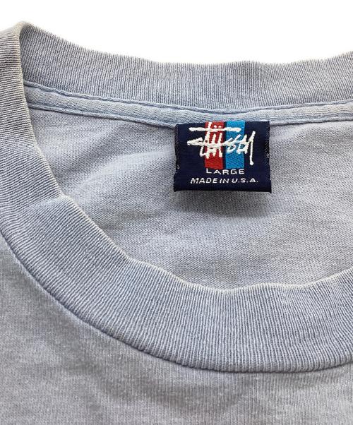 stussy（ステューシー）stussy (ステューシー) Tシャツ　/　USA製 90s ブルー サイズ:Lの古着・服飾アイテム