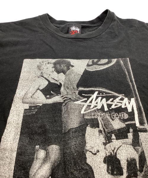 stussy（ステューシー）stussy (ステューシー) プリントTシャツ / kichijoji chapt限定 ブラック サイズ:XLの古着・服飾アイテム