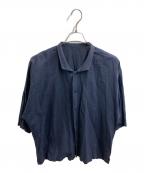 HOMME PLISSE ISSEY MIYAKEオム プリッセ イッセイ ミヤケ）の古着「半袖シャツ / HP08-FJ018」｜ネイビー
