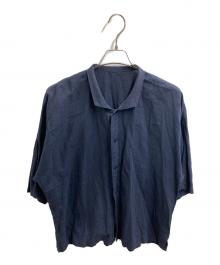HOMME PLISSE ISSEY MIYAKE（オム プリッセ イッセイ ミヤケ）の古着「半袖シャツ / HP08-FJ018」｜ネイビー