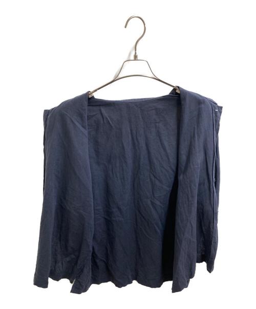 HOMME PLISSE ISSEY MIYAKE（オム プリッセ イッセイ ミヤケ）HOMME PLISSE ISSEY MIYAKE (オム プリッセ イッセイ ミヤケ) 半袖シャツ / HP08-FJ018 ネイビー サイズ:3の古着・服飾アイテム