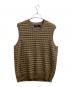 POLO RALPH LAUREN（ポロ・ラルフローレン）の古着「checked cotton cashmere sweater vest」｜ブラウン