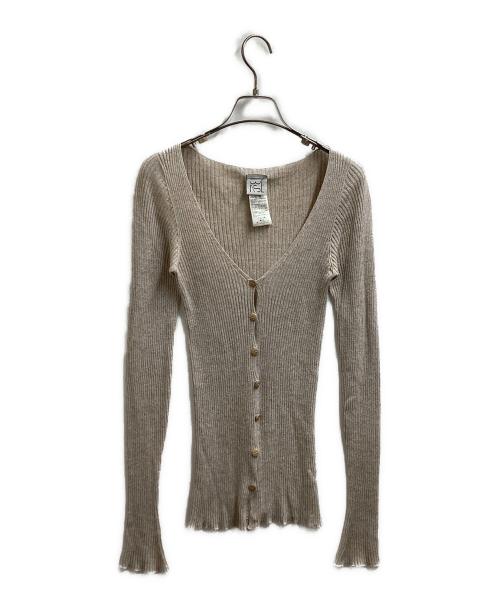 BASERANGE（ベースレンジ）BASERANGE (ベースレンジ) loulou リブ カーディガン　/　23080923003110 ベージュ サイズ:ＸＳの古着・服飾アイテム