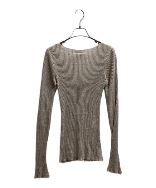 BASERANGE（ベースレンジ）BASERANGE (ベースレンジ) loulou リブ カーディガン　/　23080923003110 ベージュ サイズ:ＸＳの古着・服飾アイテム