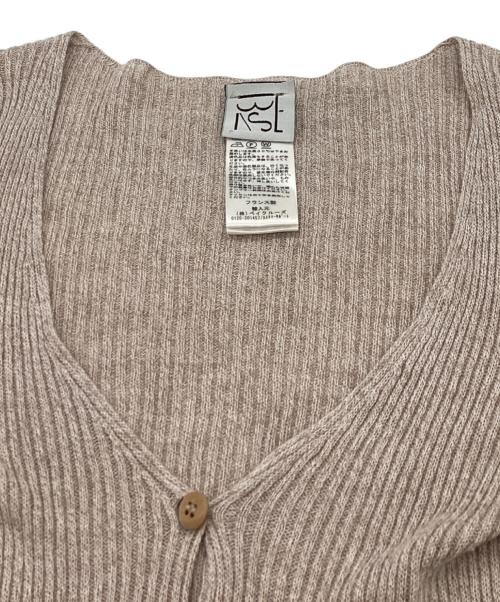 BASERANGE（ベースレンジ）BASERANGE (ベースレンジ) loulou リブ カーディガン　/　23080923003110 ベージュ サイズ:ＸＳの古着・服飾アイテム