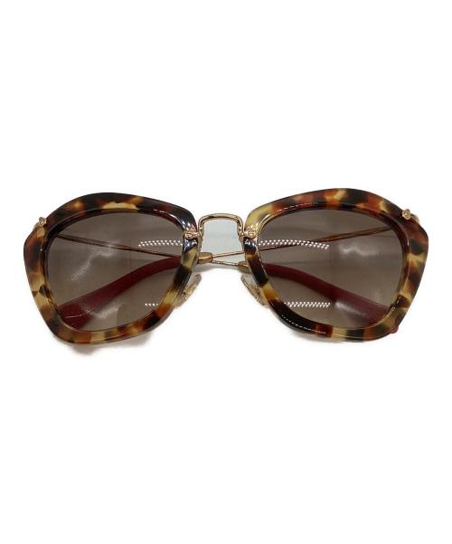 MIU MIU（ミュウミュウ）MIU MIU (ミュウミュウ) サングラス SUNGLASSES / SMU10N UBR-3D0 ブラウン サイズ:55□24 140の古着・服飾アイテム