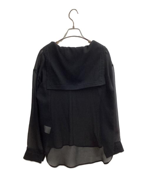 ZOE（ゾーイ）zoe (ゾーイ) セーラーカラーシャツ　/　211ZOE-SH01 ブラック サイズ:Sの古着・服飾アイテム