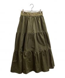 77circa×Dickies（ナナナナサーカ×ディッキーズ）の古着「リメイクチノティアードスカート / 201W407701」｜カーキ