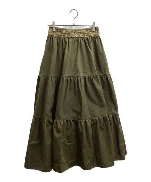 77circa（ナナナナサーカ）77circa (ナナナナサーカ) Dickies (ディッキーズ) リメイクチノティアードスカート / 201W407701 カーキ サイズ: 28/95の古着・服飾アイテム
