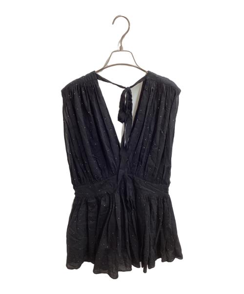Curensology（カレンソロジー）Curensology (カレンソロジー) グリッタードットブラウス / CL306025ER-00 ブラック サイズ:FREEの古着・服飾アイテム