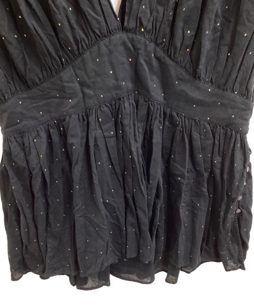 Curensology（カレンソロジー）Curensology (カレンソロジー) グリッタードットブラウス / CL306025ER-00 ブラック サイズ:FREEの古着・服飾アイテム