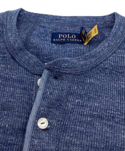 POLO RALPH LAUREN（ポロ・ラルフローレン）POLO RALPH LAUREN (ポロ・ラルフローレン) コットン ヘンリーネック ドレス / 211845951001 ブルー サイズ:S 未使用品の古着・服飾アイテム