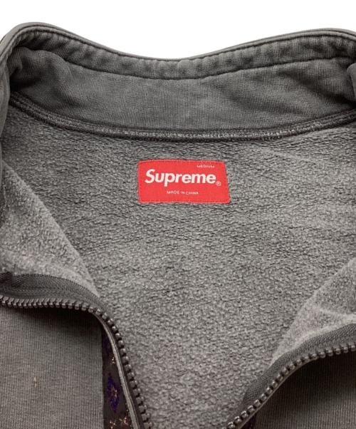 SUPREME（シュプリーム）Supreme (シュプリーム) Overdyed Half ZIP UP Sweatshirt / オーバーダイハーフジップアップスウェット / 18AW グレー サイズ:Mの古着・服飾アイテム