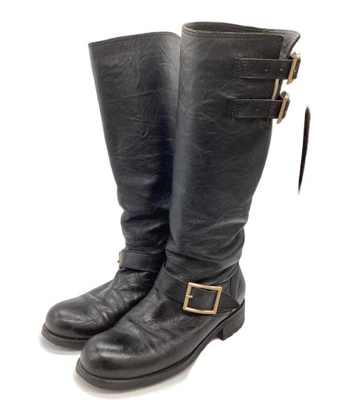 JIMMY CHOO（ジミーチュウ）JIMMY CHOO　 (ジミーチュウ) エンジニアブーツ / Engineer Boots / ロングブーツ ブラック サイズ:38の古着・服飾アイテム