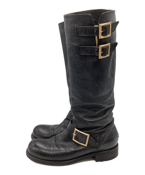 JIMMY CHOO（ジミーチュウ）JIMMY CHOO　 (ジミーチュウ) エンジニアブーツ / Engineer Boots / ロングブーツ ブラック サイズ:38の古着・服飾アイテム