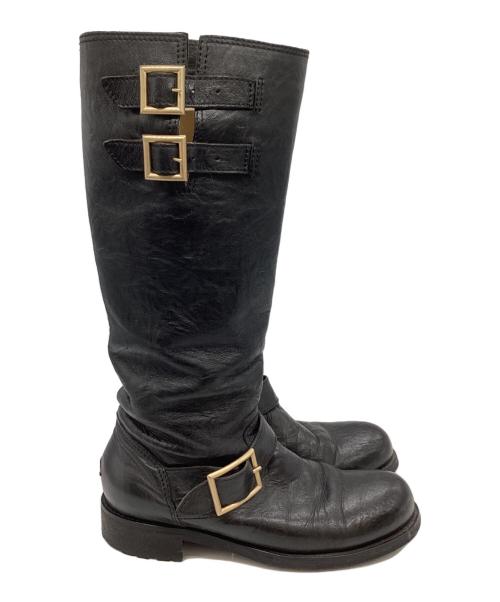 JIMMY CHOO（ジミーチュウ）JIMMY CHOO　 (ジミーチュウ) エンジニアブーツ / Engineer Boots / ロングブーツ ブラック サイズ:38の古着・服飾アイテム