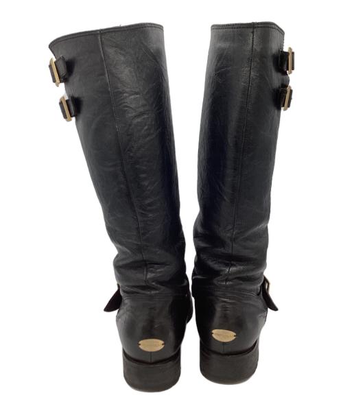 JIMMY CHOO（ジミーチュウ）JIMMY CHOO　 (ジミーチュウ) エンジニアブーツ / Engineer Boots / ロングブーツ ブラック サイズ:38の古着・服飾アイテム