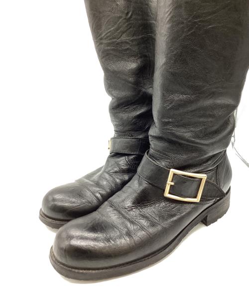 JIMMY CHOO（ジミーチュウ）JIMMY CHOO　 (ジミーチュウ) エンジニアブーツ / Engineer Boots / ロングブーツ ブラック サイズ:38の古着・服飾アイテム