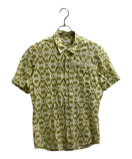 DRIES VAN NOTEN（ドリスヴァンノッテン）DRIES VAN NOTEN (ドリスヴァンノッテン) 総柄半袖シャツ　/　1159-343-2148 グリーン サイズ:48の古着・服飾アイテム