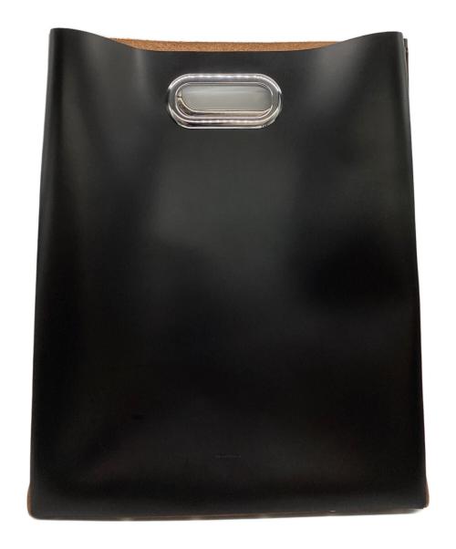 HENDER SCHEME（エンダースキーマ）Hender Scheme (エンダースキーマ) レザーバッグ　/　ASSEMBLE DISC BAG LP ブラックの古着・服飾アイテム