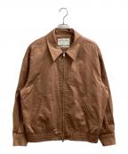 Matin Kimマーティン・キム）の古着「Cotton Blend Collar Relaxed Bomber Jacket　/　MK2411JP006M-BR-L」｜レッド