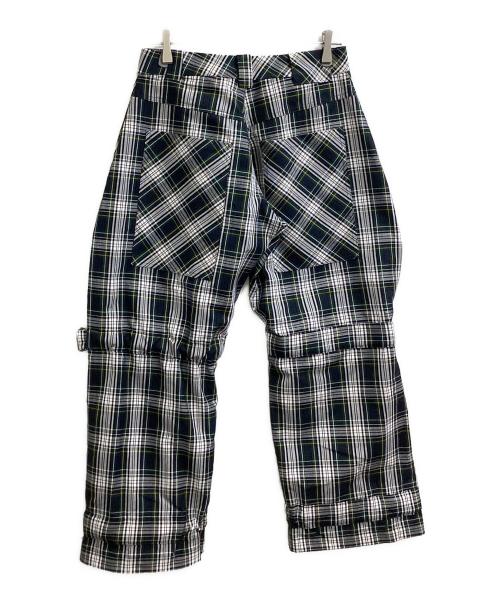 VAQUERA（ヴァケラ）vaquera (ヴァケラ) チェック柄ボンテージバギーパンツ　/　915160 グリーン サイズ:Sの古着・服飾アイテム